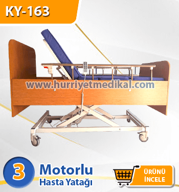 3 Motorlu Ahşap Hasta Yatağı