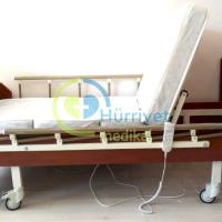 Ev Tipi Ahşap 2 Motorlu Hasta Karyolası