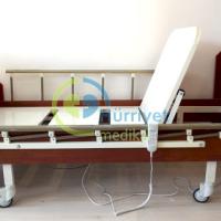 Ev Tipi Ahşap 2 Motorlu Hasta Karyolası