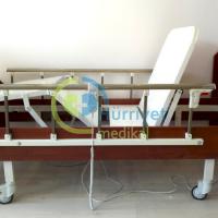 Ev Tipi Ahşap 2 Motorlu Hasta Karyolası